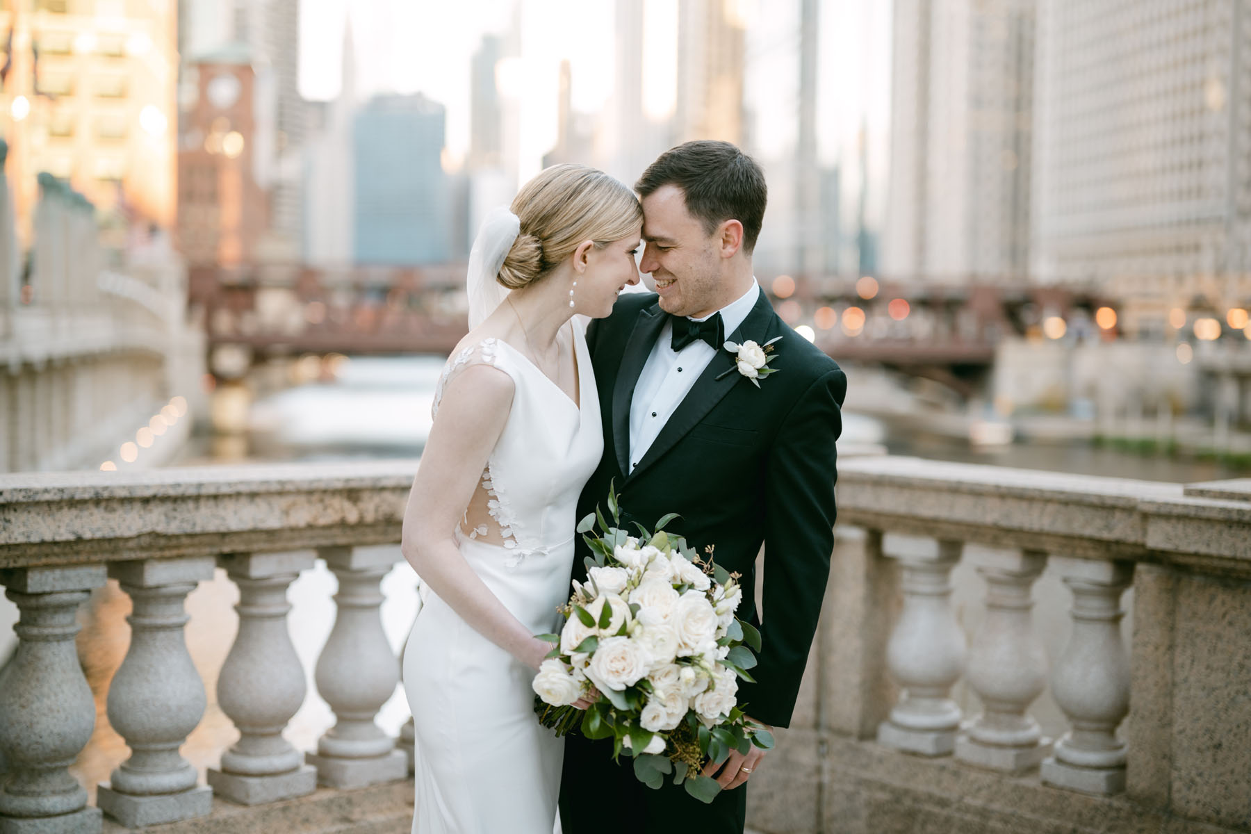 chicago riverwalk winter wedding
