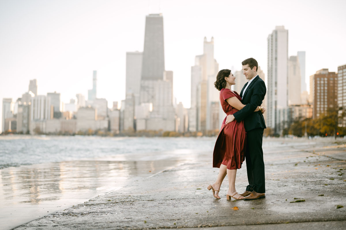 North avenue beach engagement