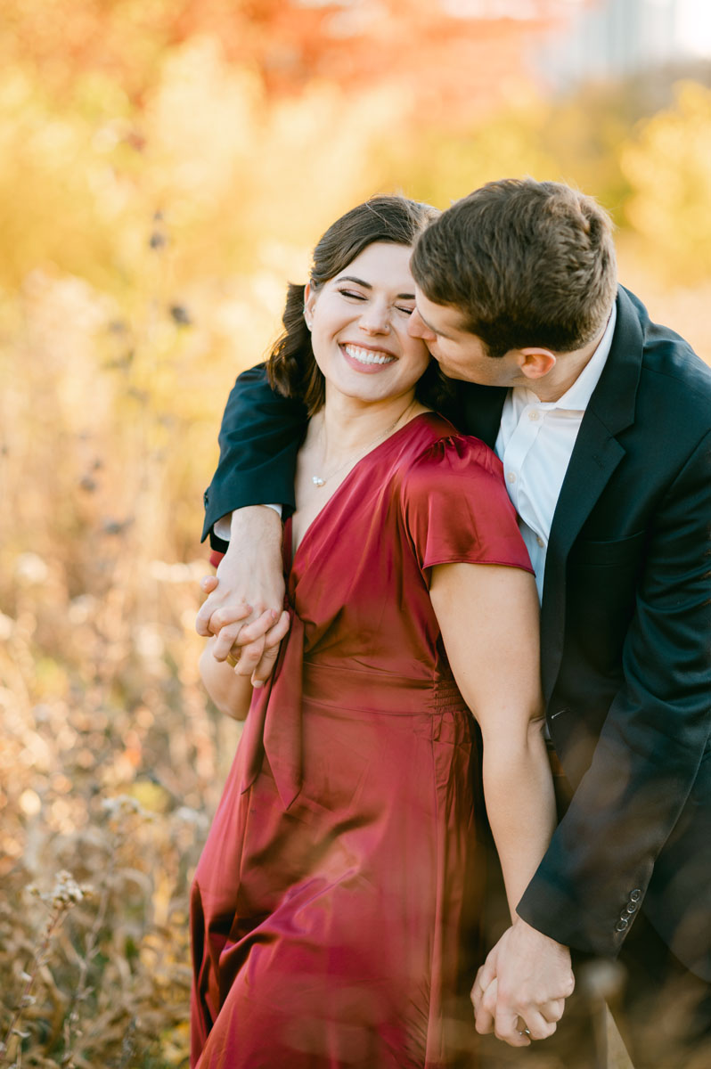 fall lincoln park engagement