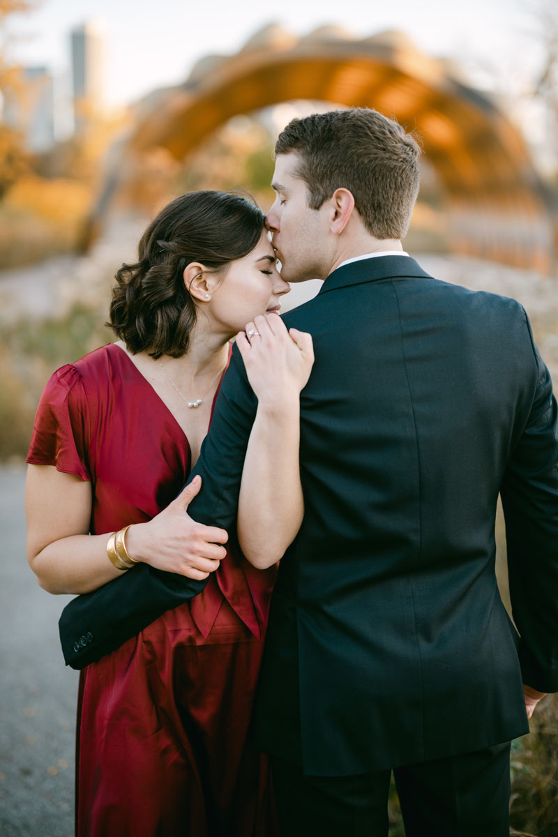 fall lincoln park engagement