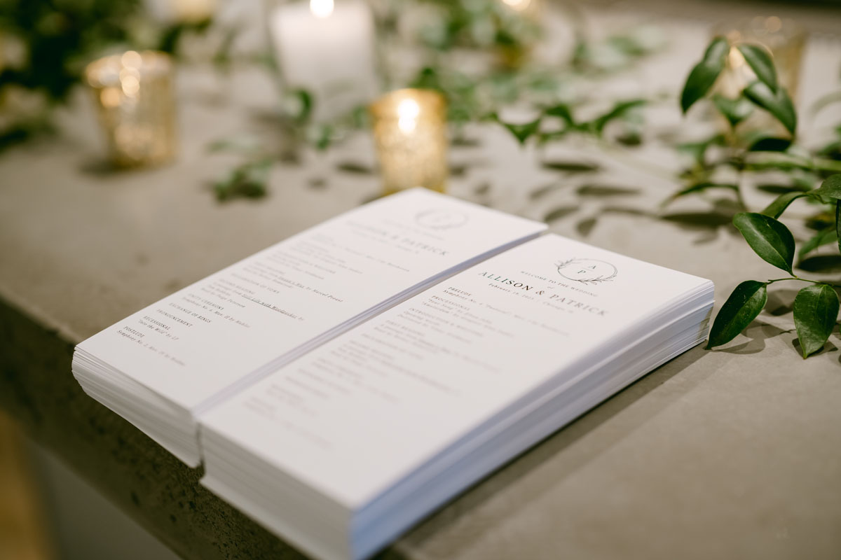 wedding ceremony program