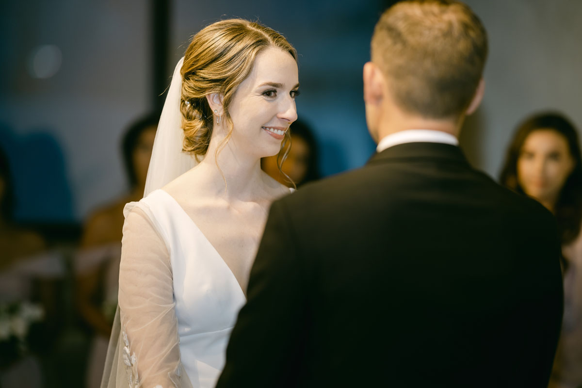 walden chicago winter wedding ceremony