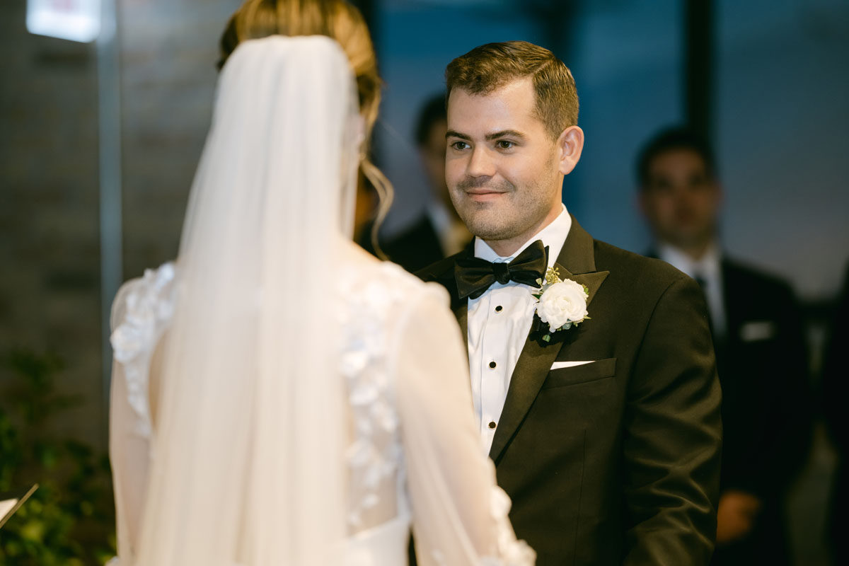 walden chicago winter wedding ceremony