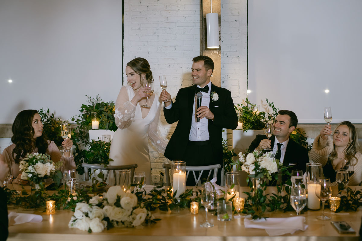 winter walden wedding reception