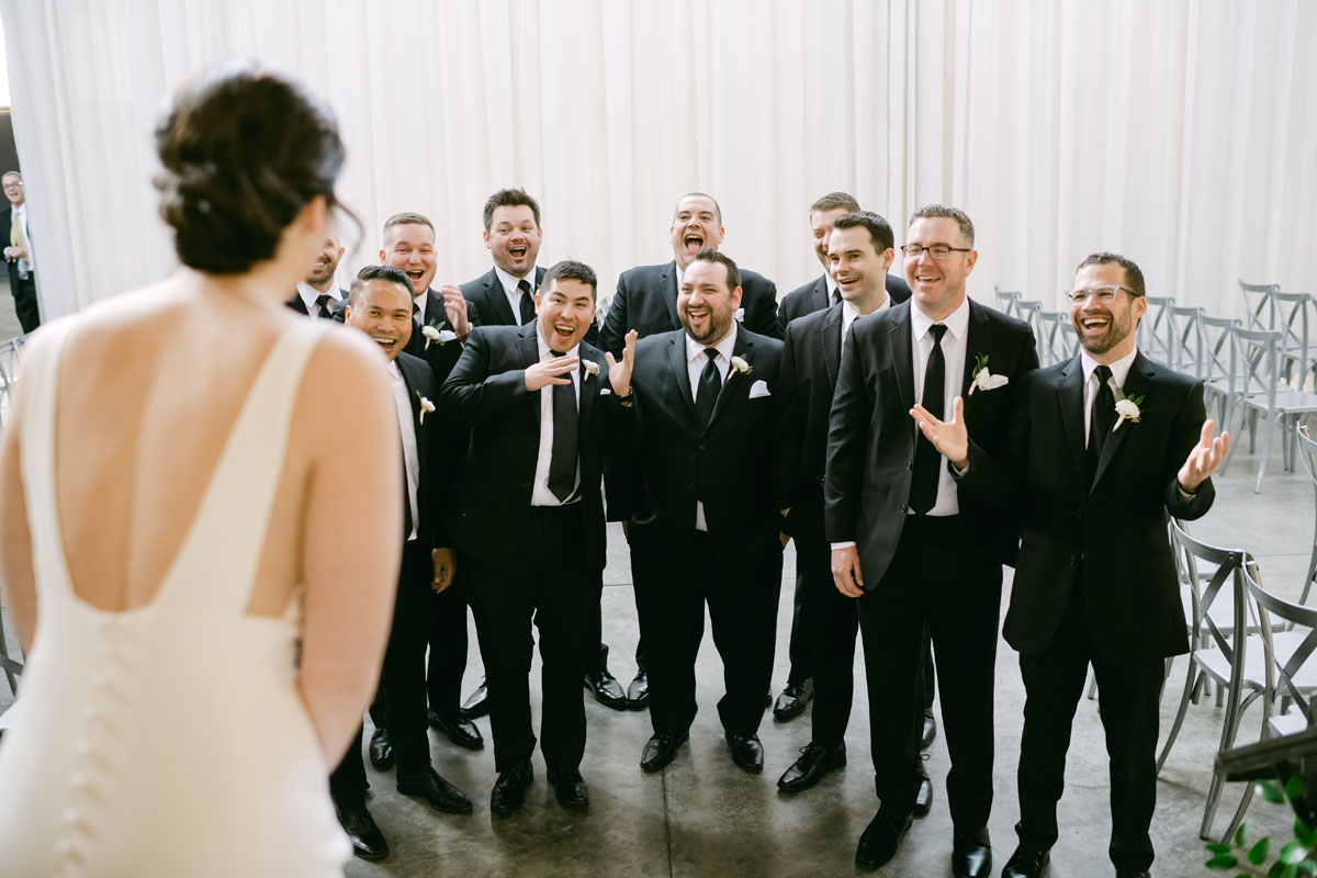 groomsmen first look