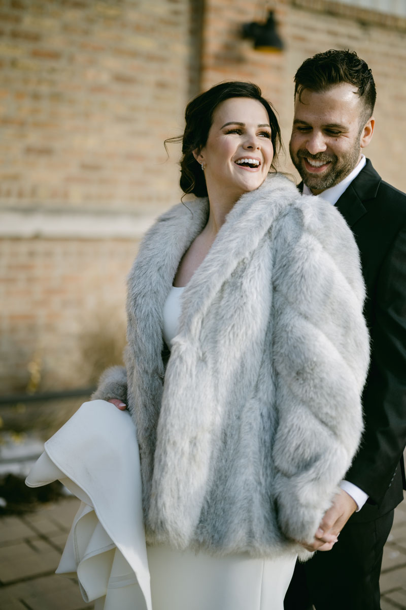 winter fairlie wedding bride and groom photos