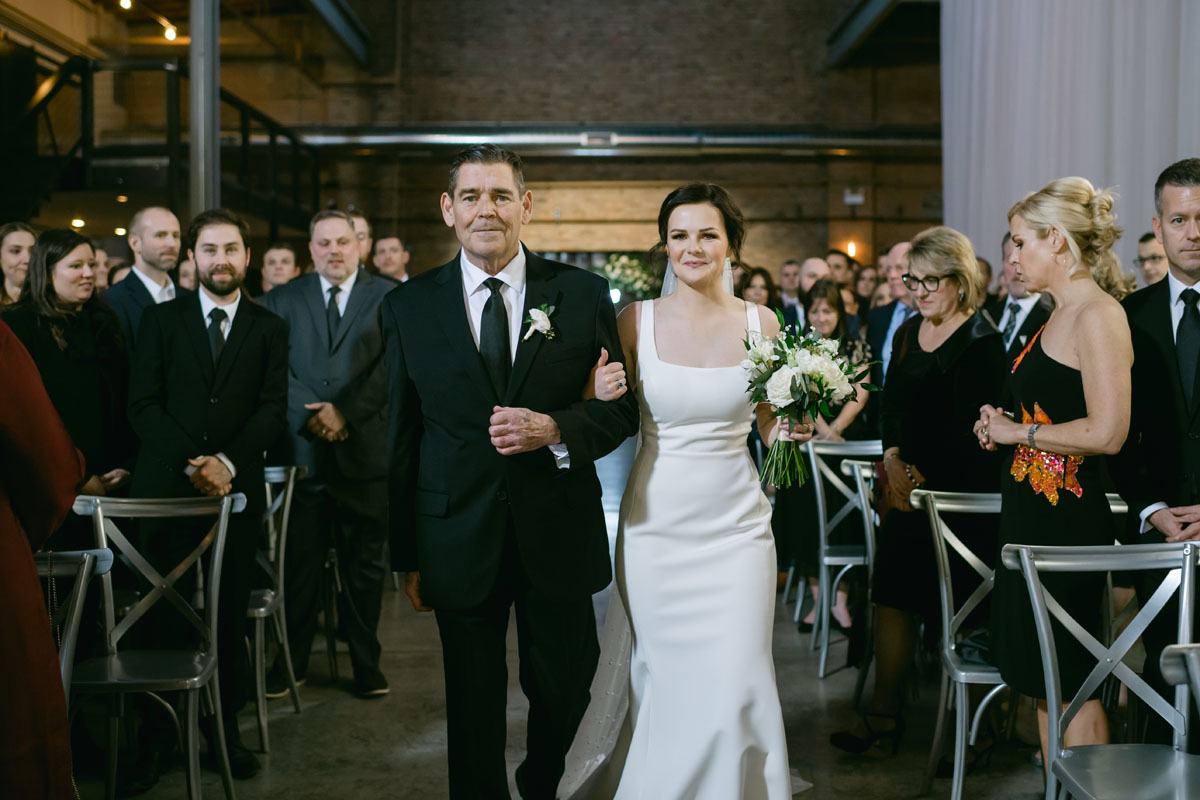 winter fairlie wedding ceremony