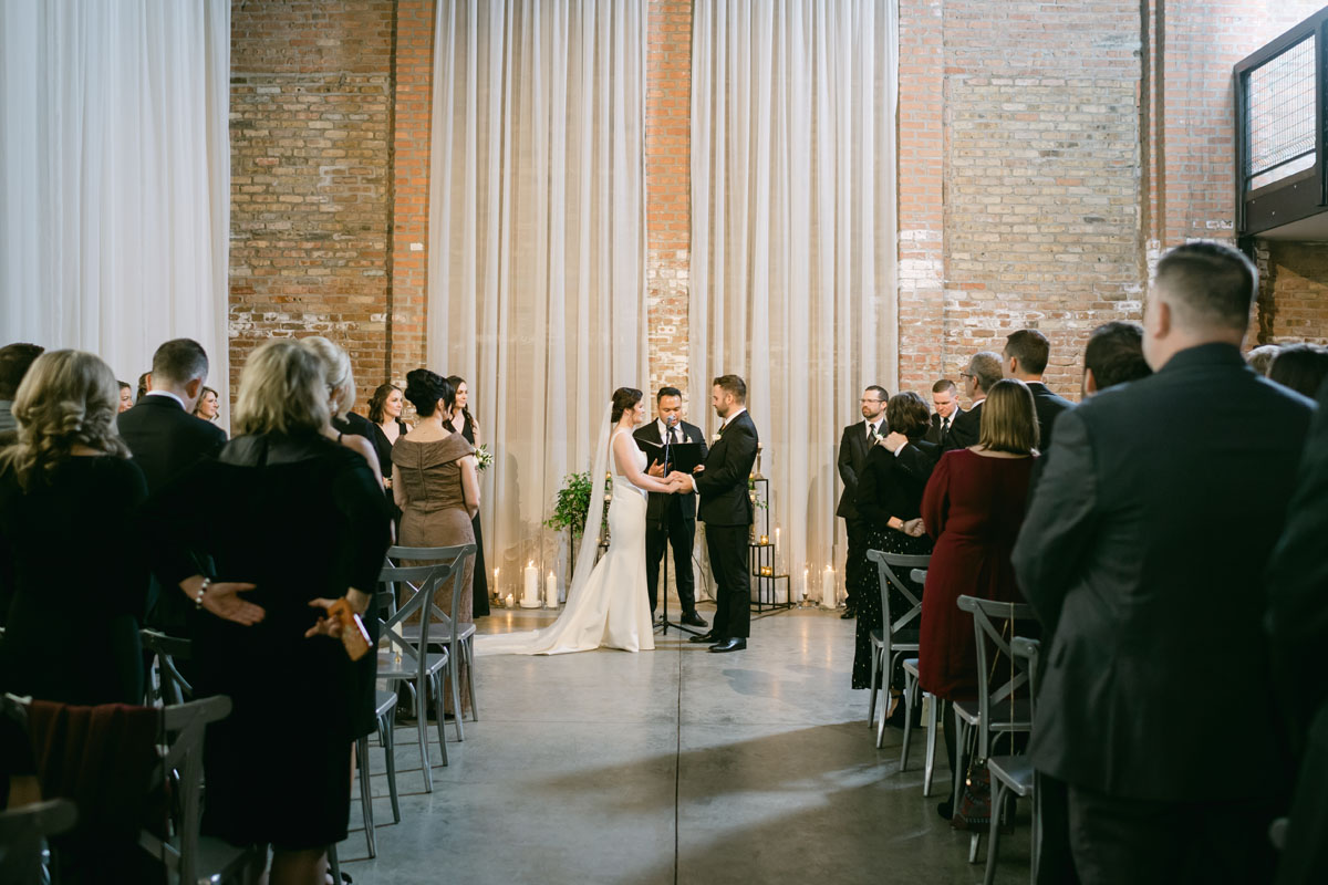 winter fairlie wedding ceremony