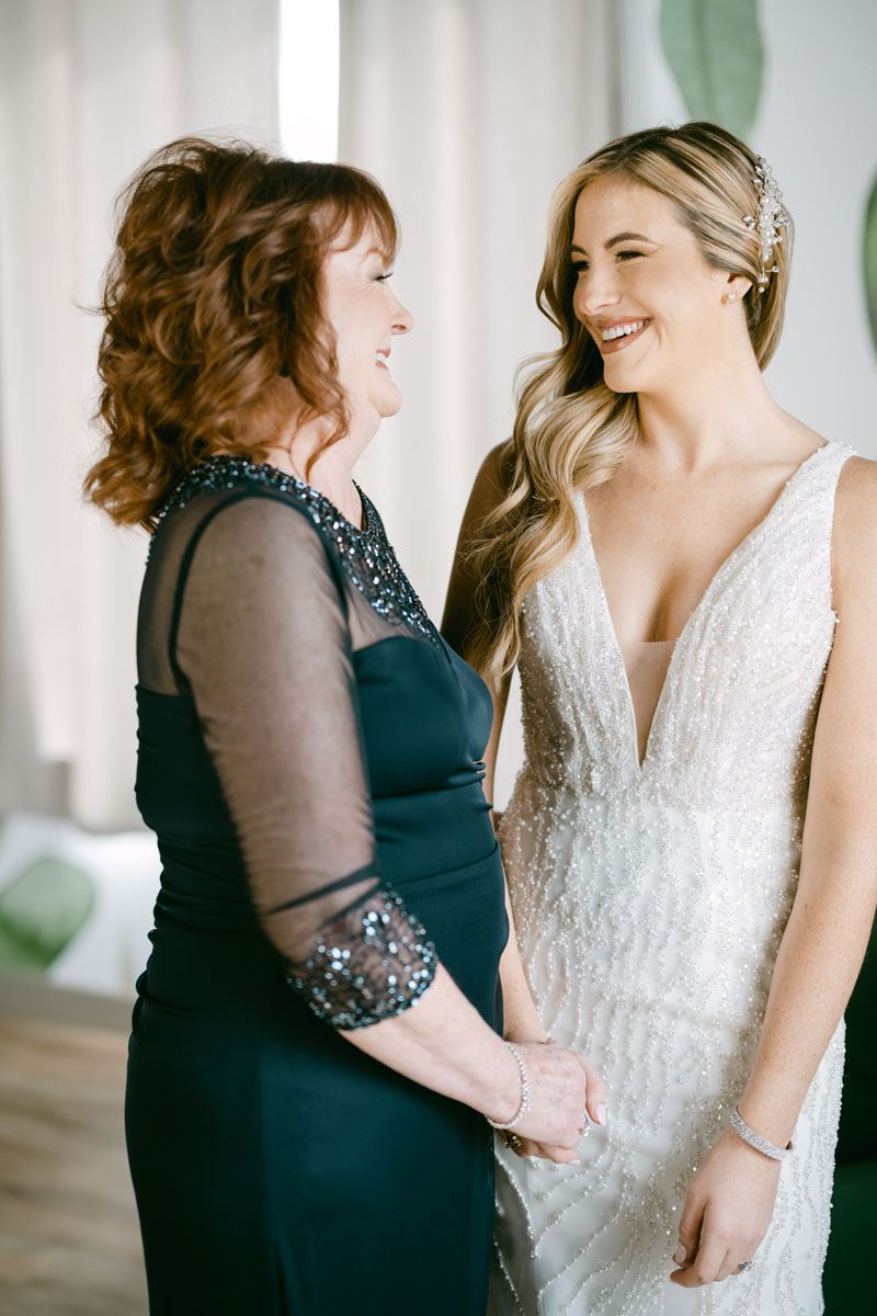 bride with her mom at walden wedding