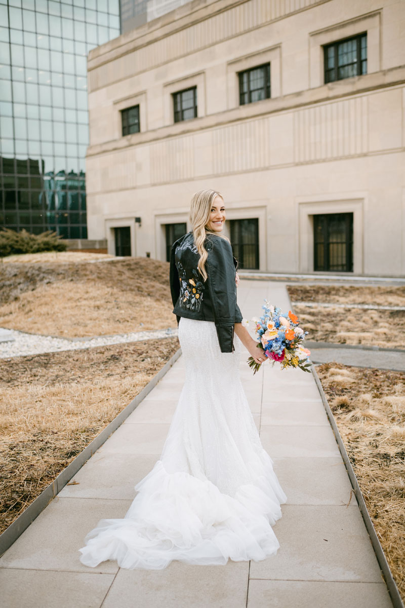 old post office winter wedding