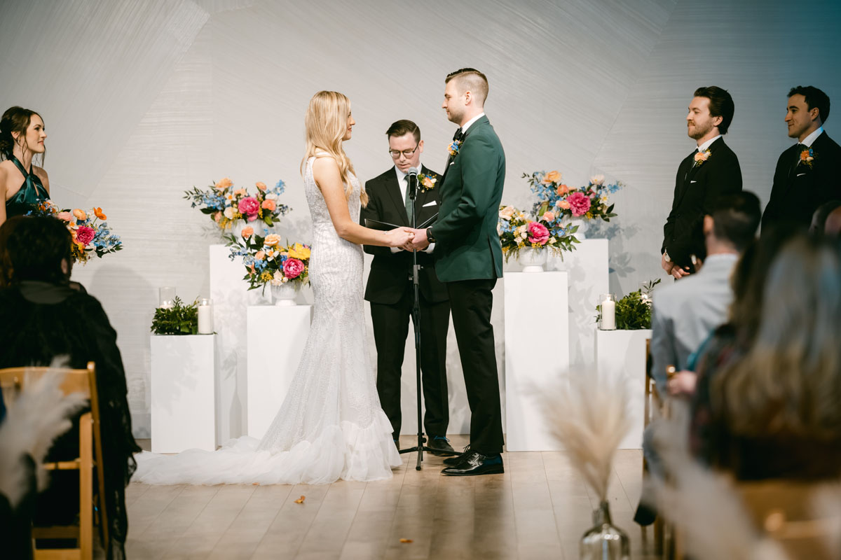 walden winter wedding ceremony