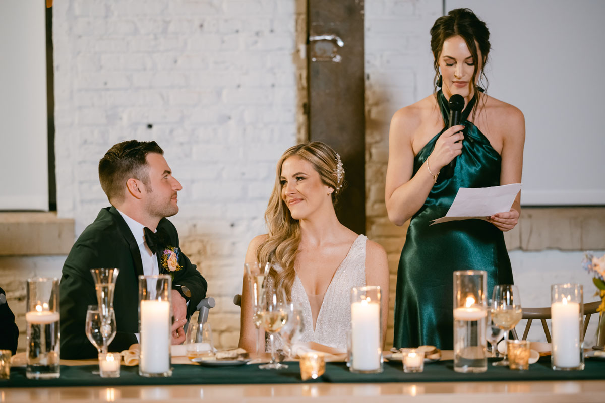 walden green winter wedding toasts
