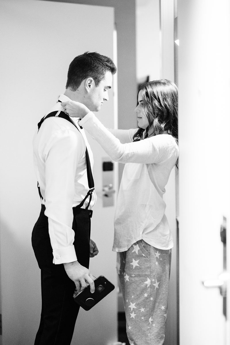 groomsman getting ready
