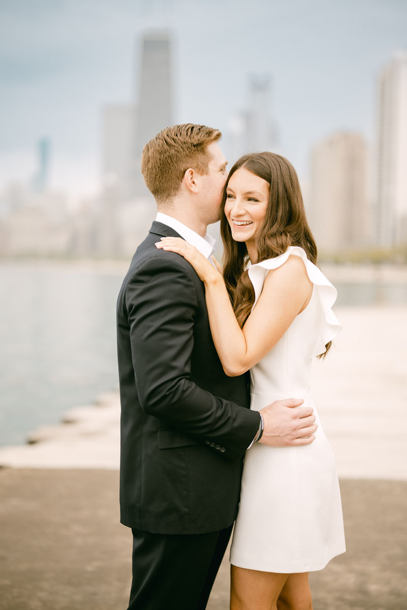 light and bright wedding photographer north avenue beach engagement