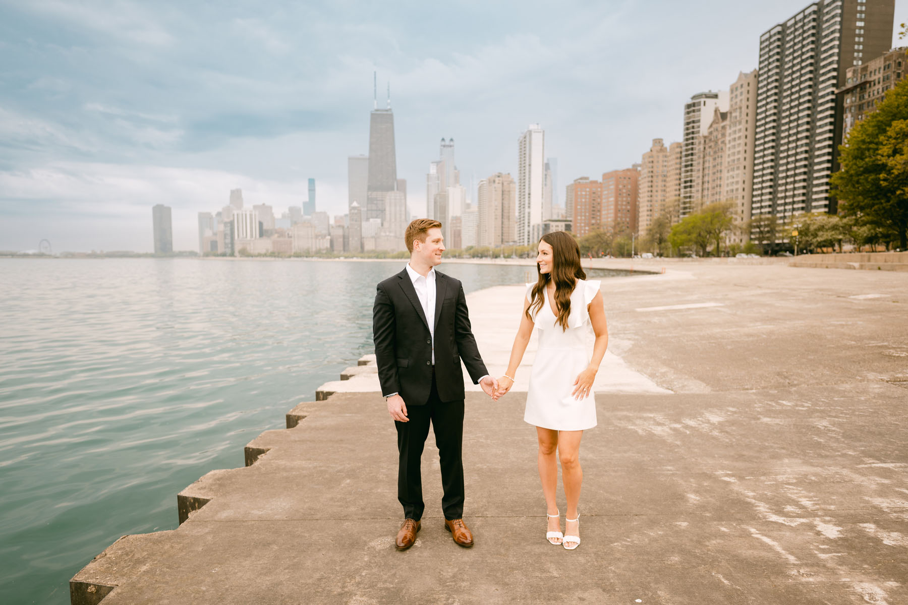 north avenue beach engagement light and bright photographer