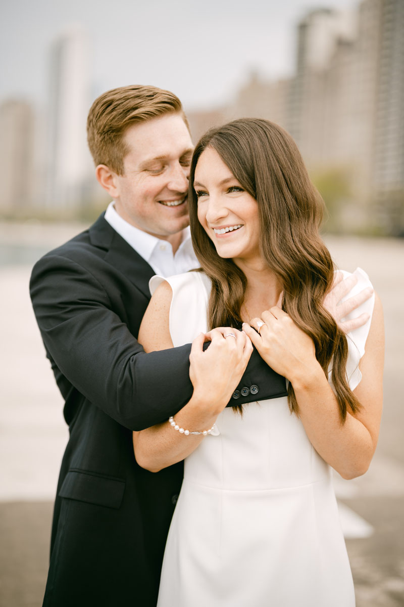 light and bright wedding photographer north avenue beach engagement