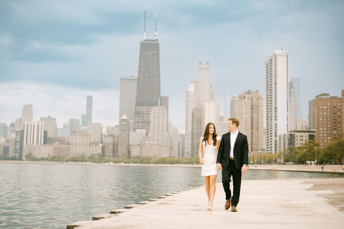 north avenue beach engagement light and bright photographer