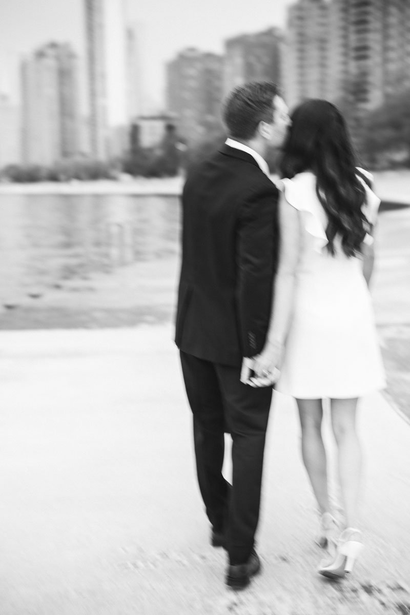 north avenue beach engagement motion blur photography