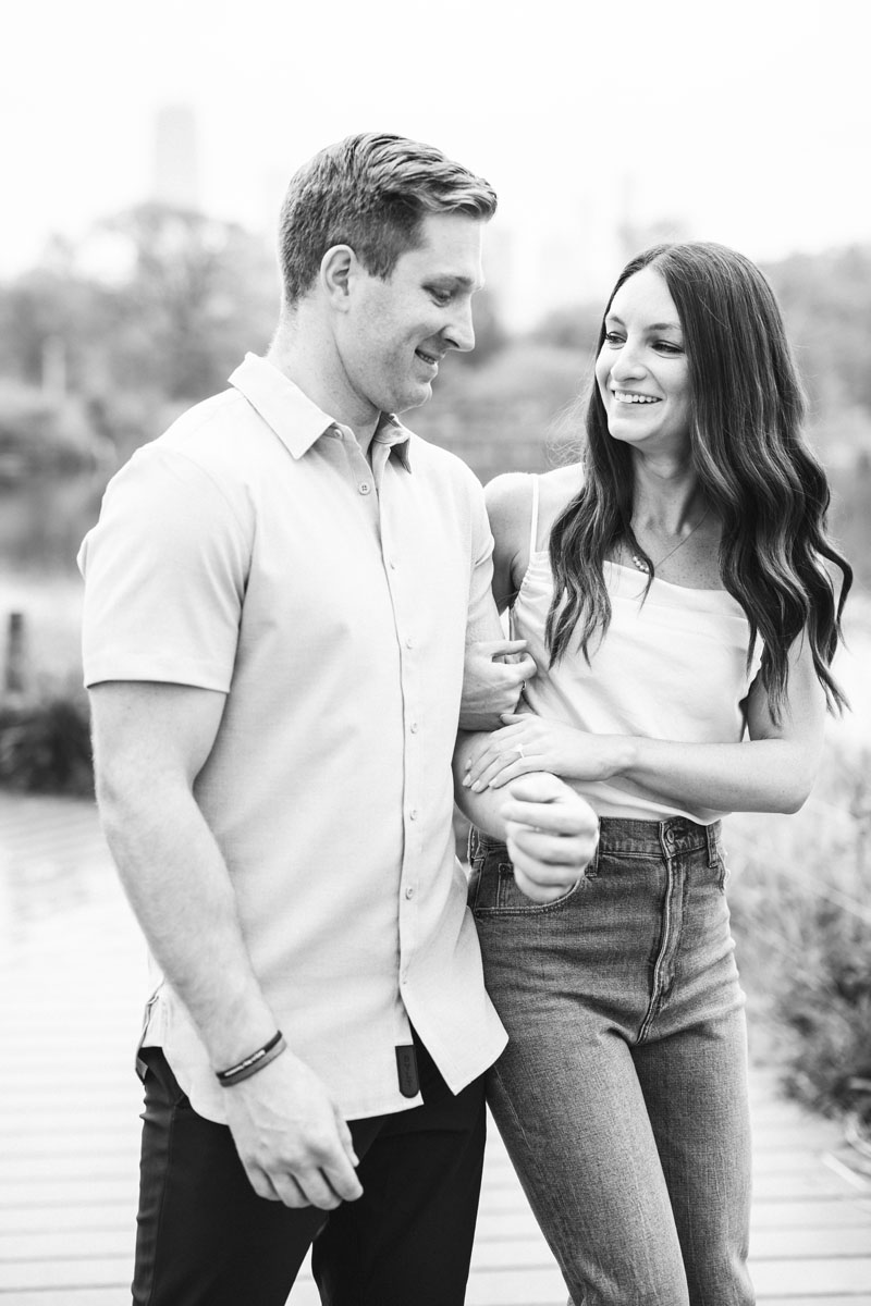 lincoln park engagement black and white engagement photography