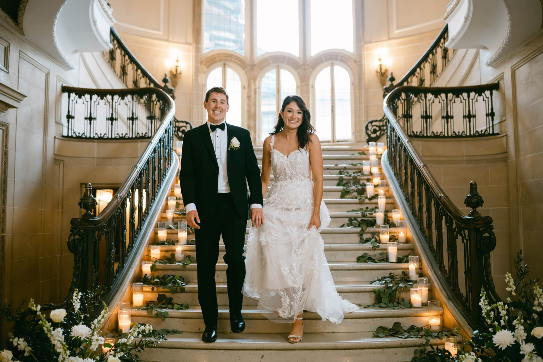 armour house wedding staircase light and bright photography