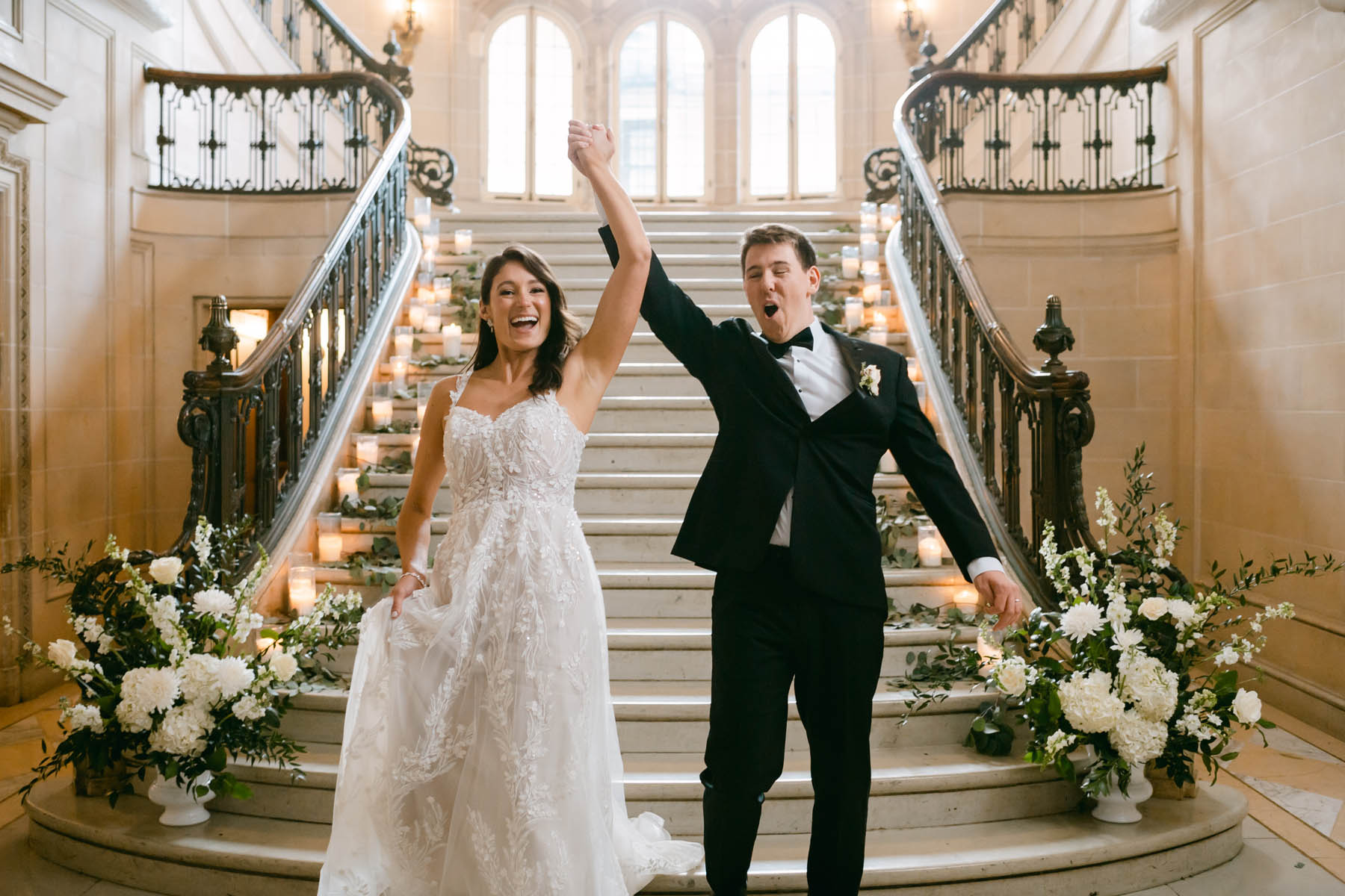 armour house wedding bride and groom entrance