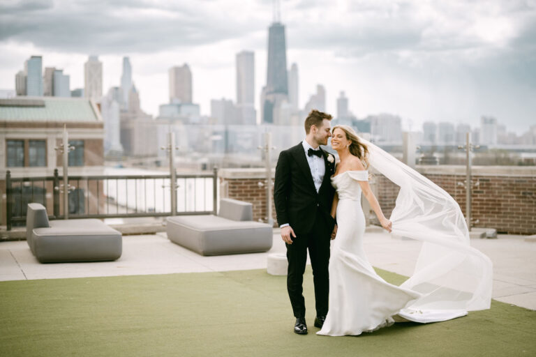 Romantic Offshore Rooftop Wedding Navy Pier // Mary + Griffin