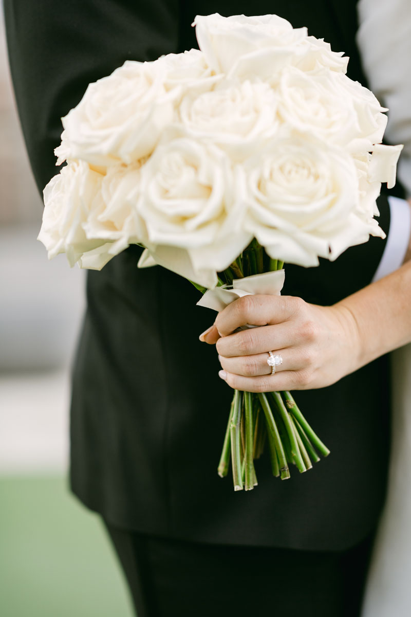 white wedding bouquet