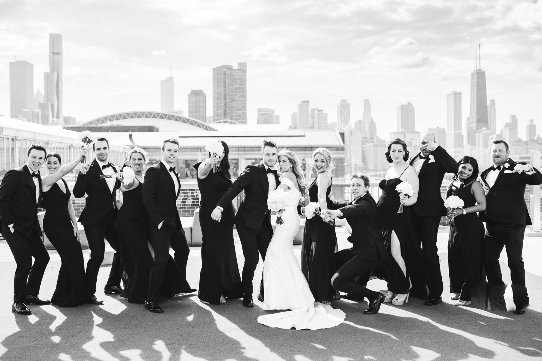 black and white wedding photography offshore rooftop wedding