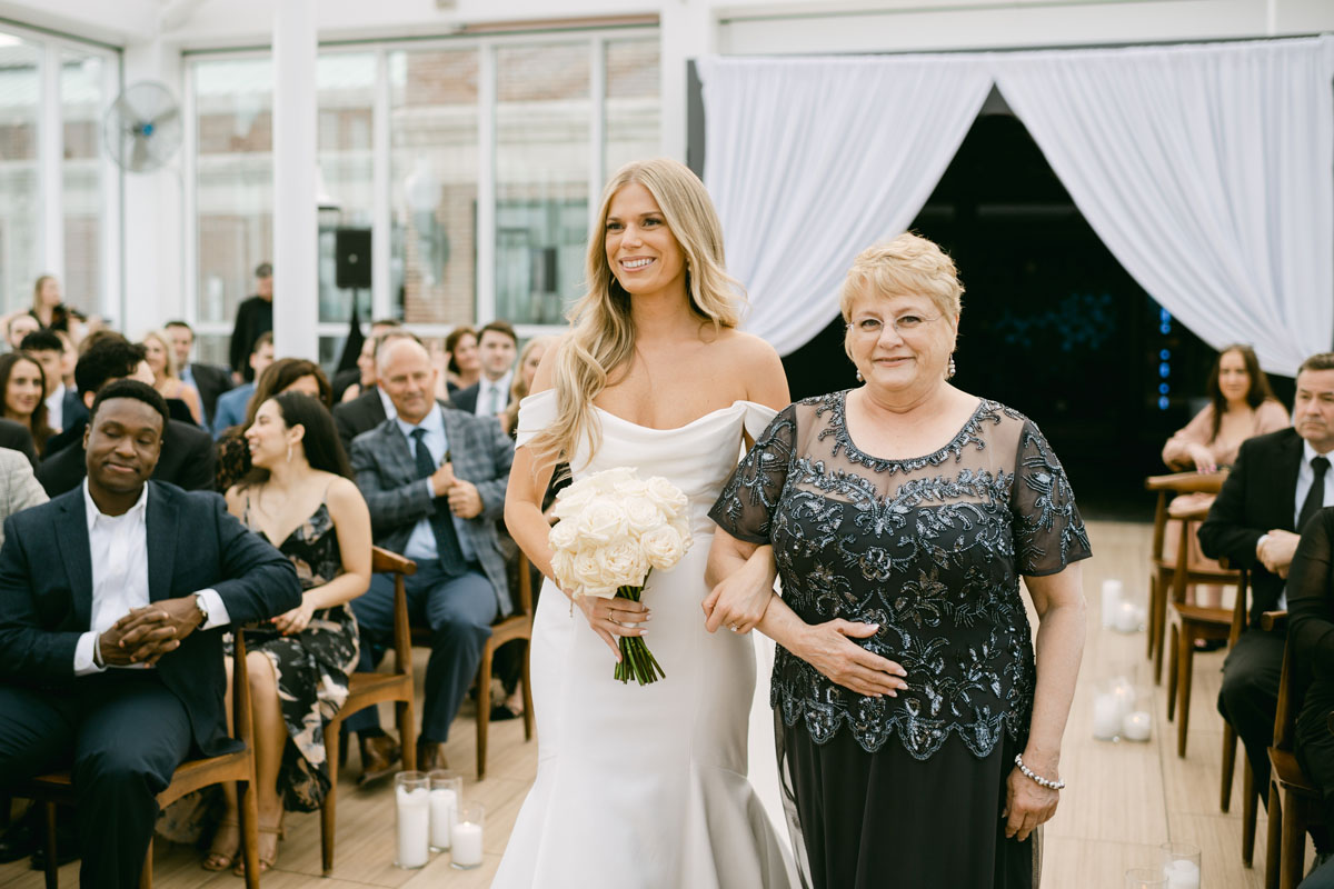 offshore rooftop wedding navy pier ceremony