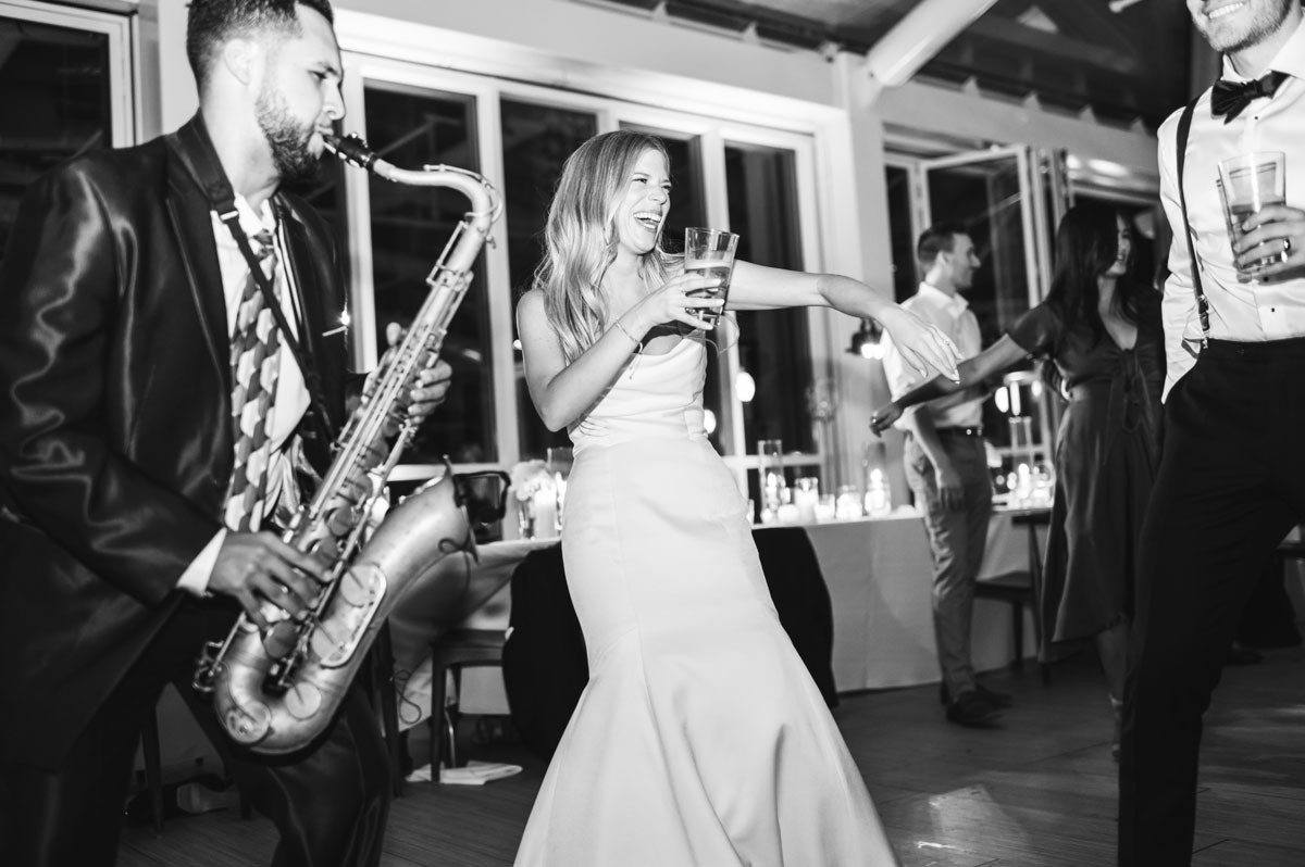 saxophone player at wedding