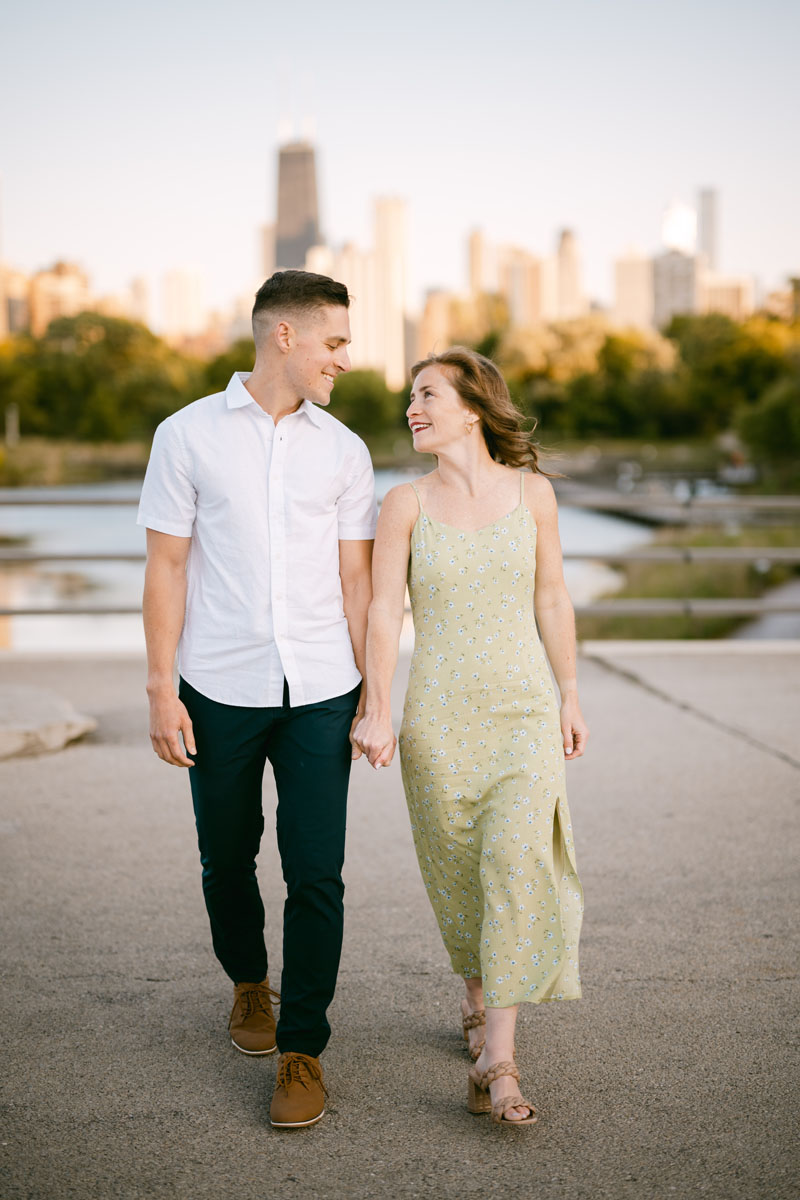 lincoln park engagement light and bright photographer