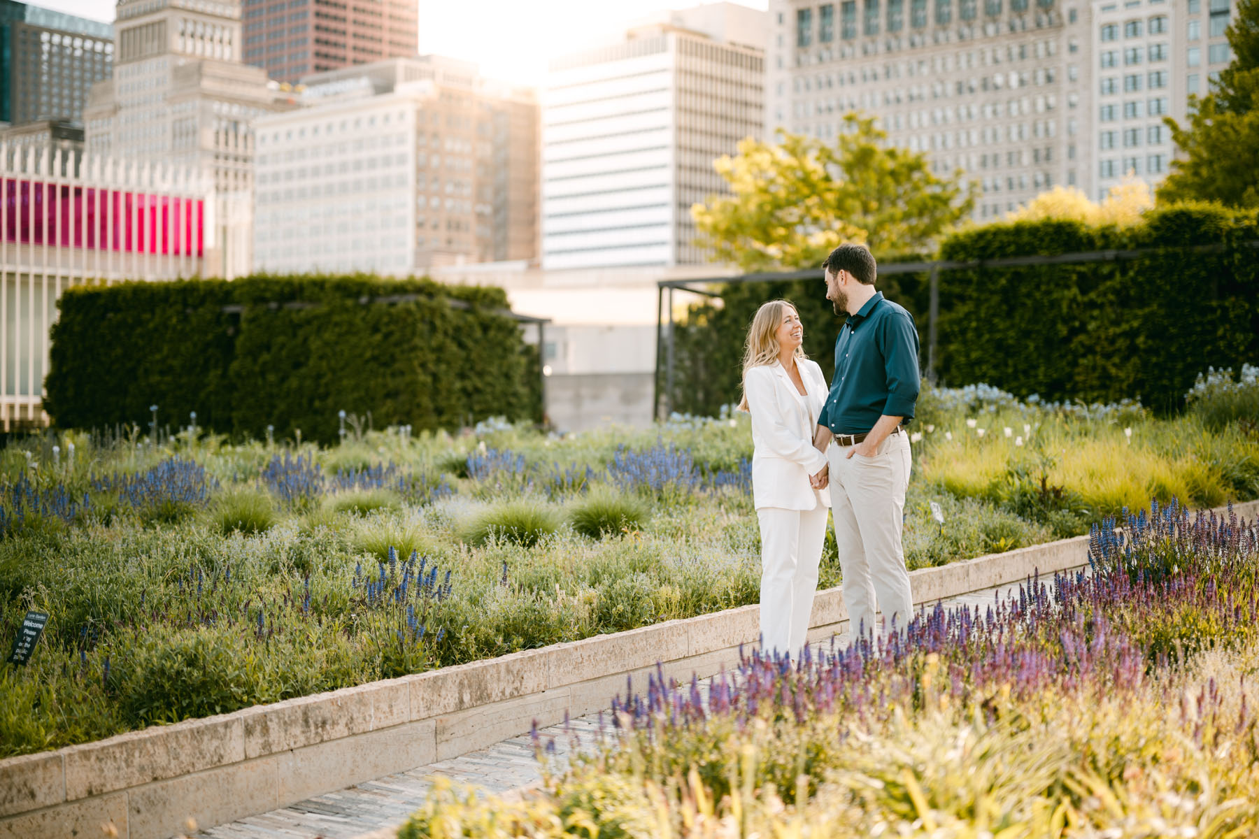 millennium park engagement light and bright photographer