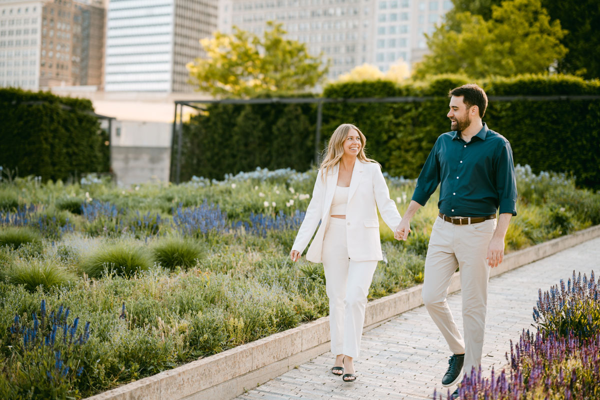 millennium park engagement light and bright photographer