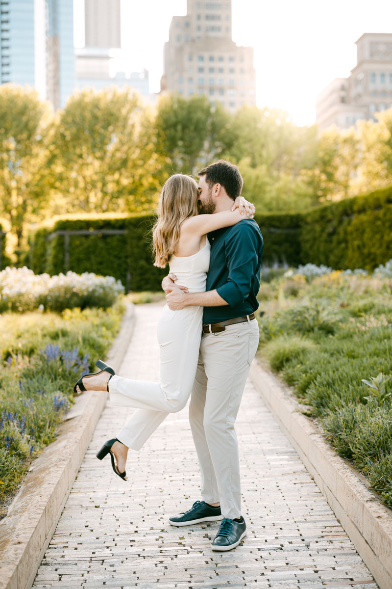 millennium park engagement light and bright photographer