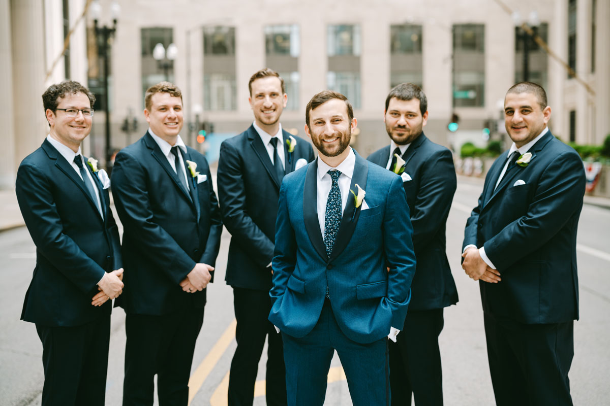 groomsmen photo chicago board of trade