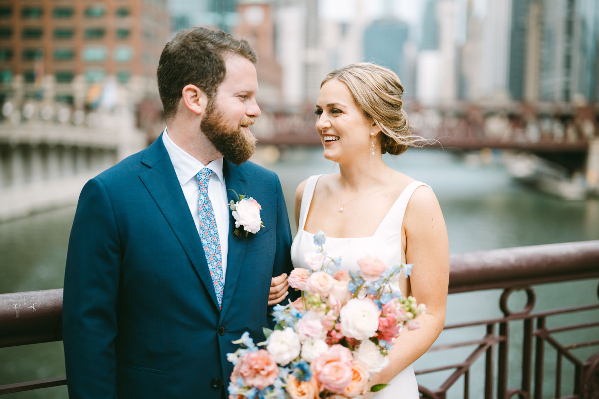 light and bright chicago riverwalk wedding best chicago photographer