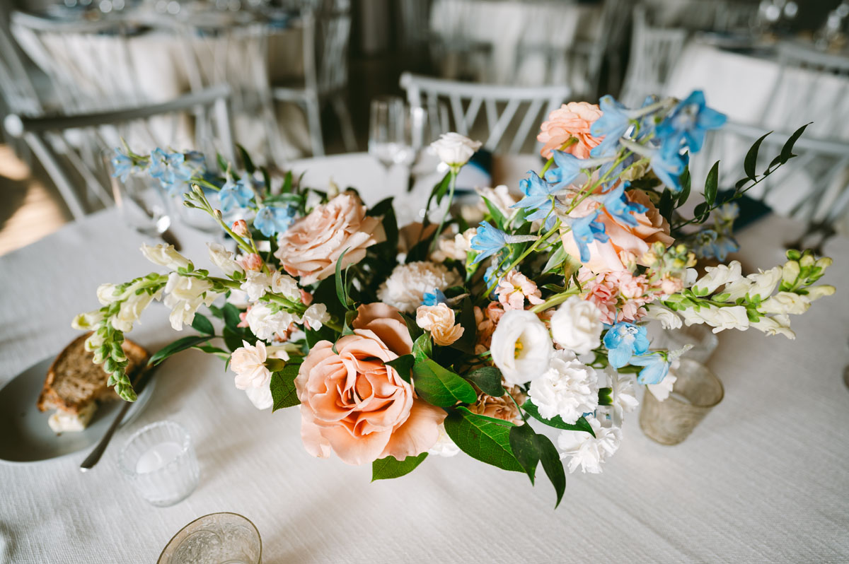 walden chicago wedding reception summer pastel florals