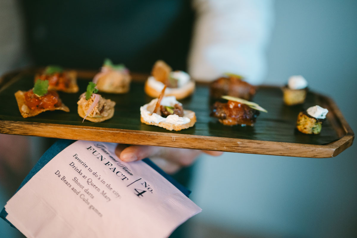 walden chicago wedding appetizers