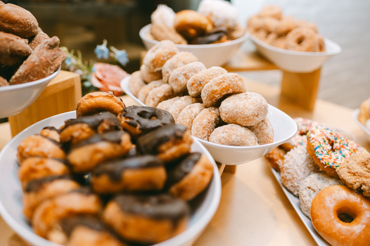 donuts at wedding reception