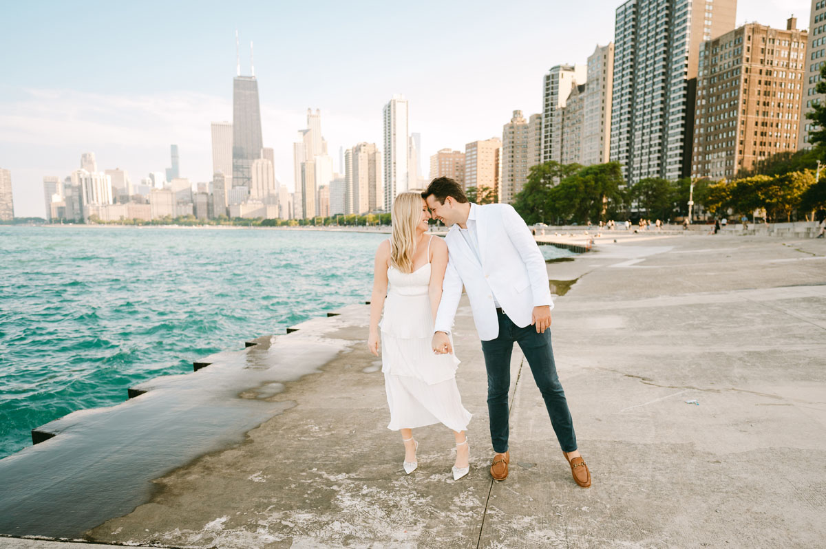 north avenue beach engagement light and bright photographer