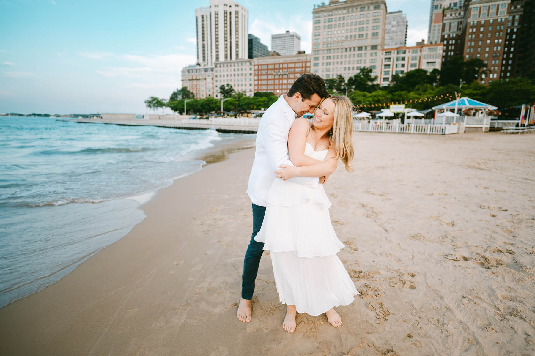 north avenue beach engagement light and bright photographer