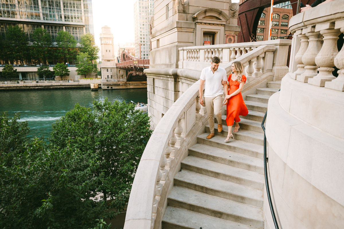 chicago riverwalk best engagement photographer
