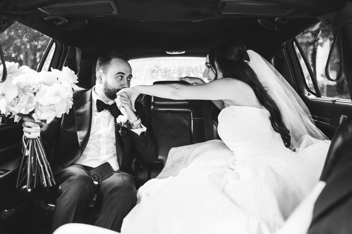 groom missing bride in limo