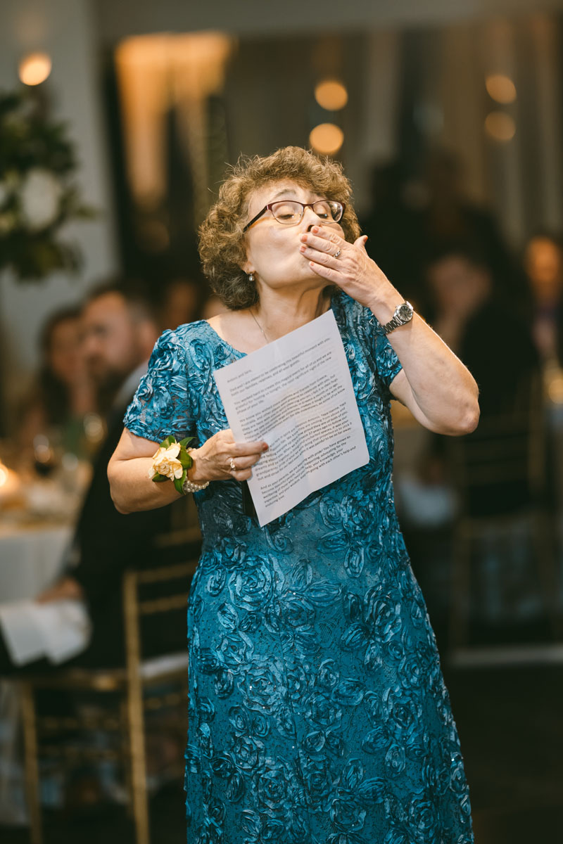 W Hotel wedding lakeshore toast