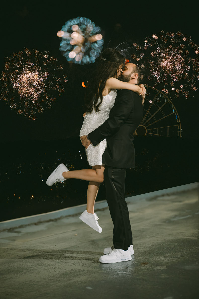 navy pier fireworks W Hotel wedding