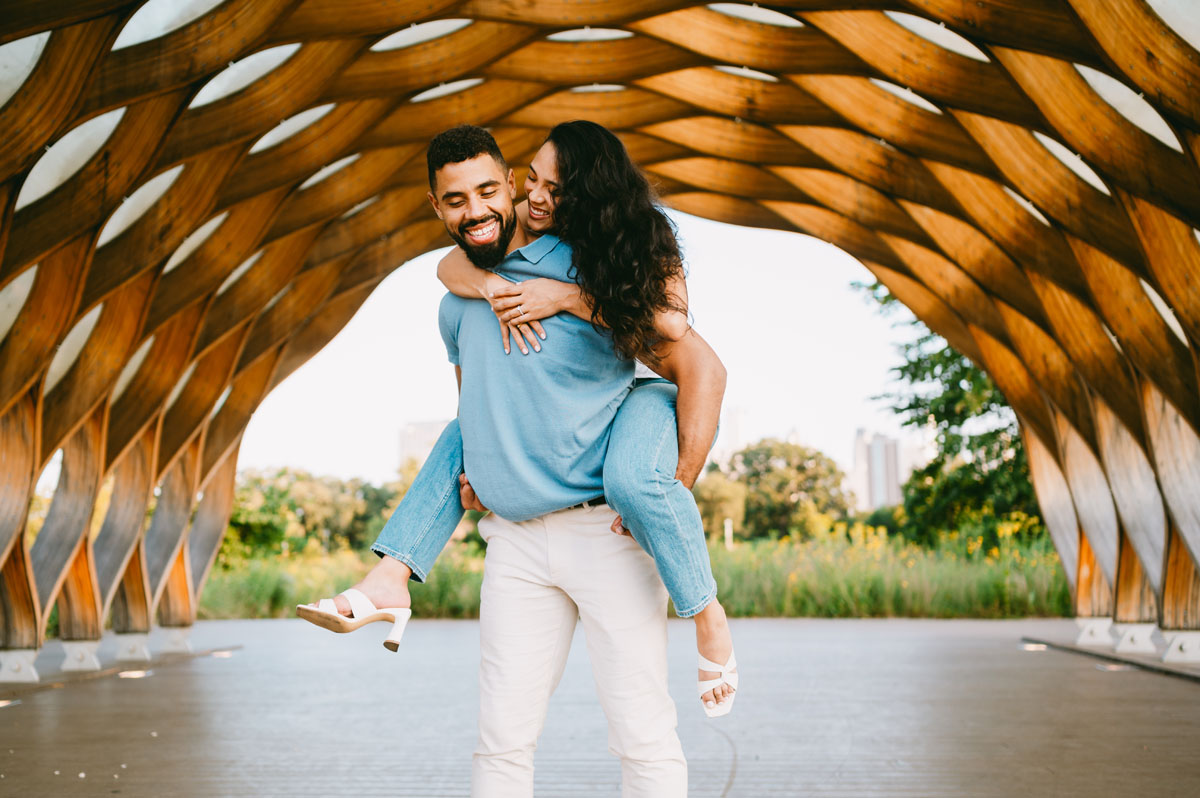 south pond honeycomb light and bright engagement photographer