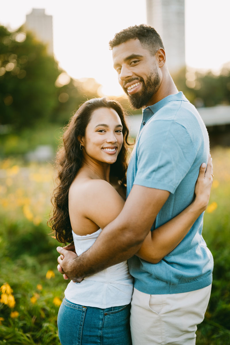 south pond honeycomb light and bright engagement photographer