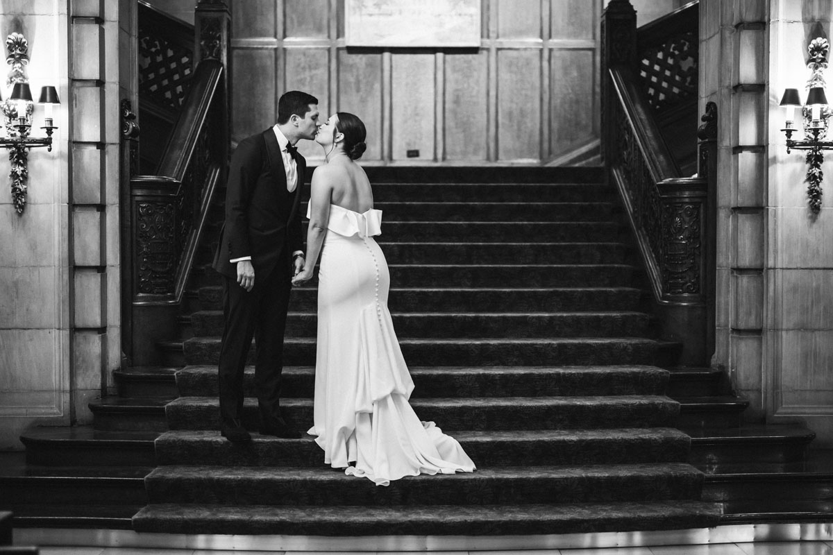 university club of chicago wedding classic black and white photographer