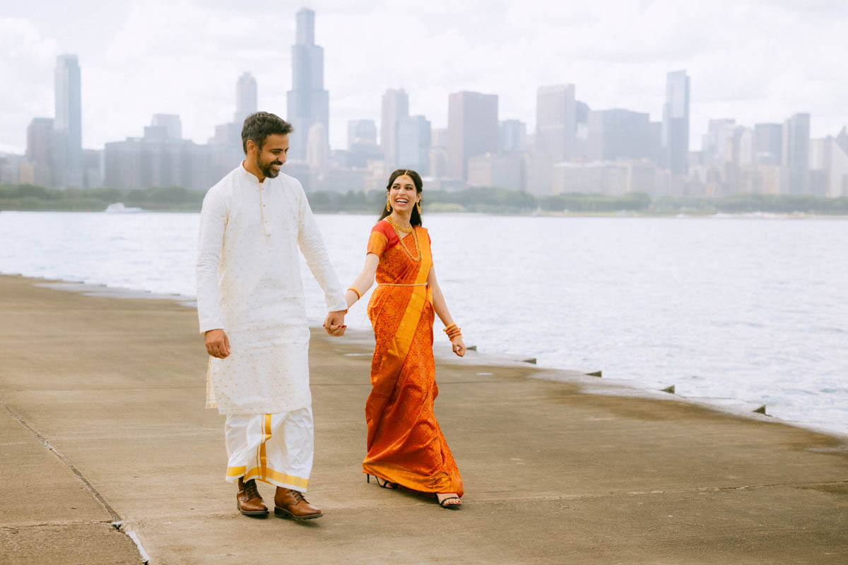 museum campus indian wedding photos