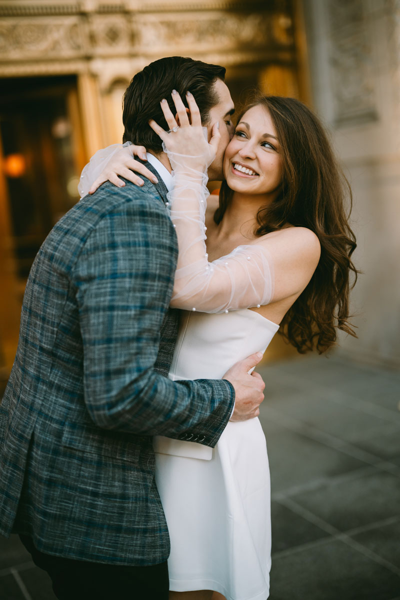 wrigley building engagement light and bright classic photography